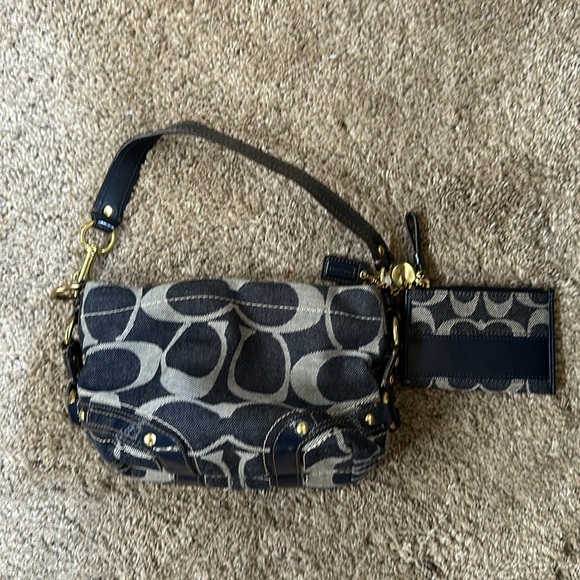 Mini Retired Jean signature coach bag with zipper card holder - Picture 1 of 16